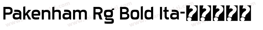 Pakenham Rg Bold Ita字体转换